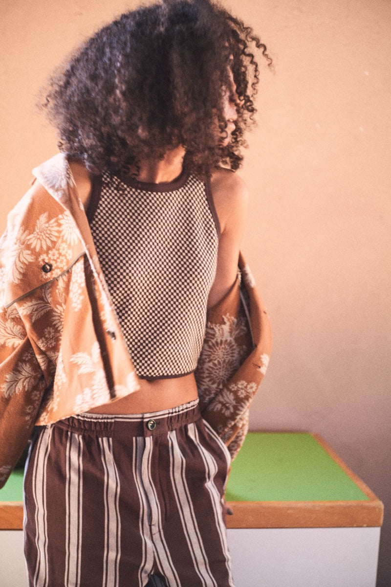 acka flower jacquard jacket(brown) flower jaquard jacket – jonnlynx offical store