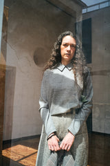 【COMING SOON】herringbone Collared Pullover