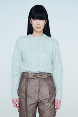 mohair sukashi knit pullover