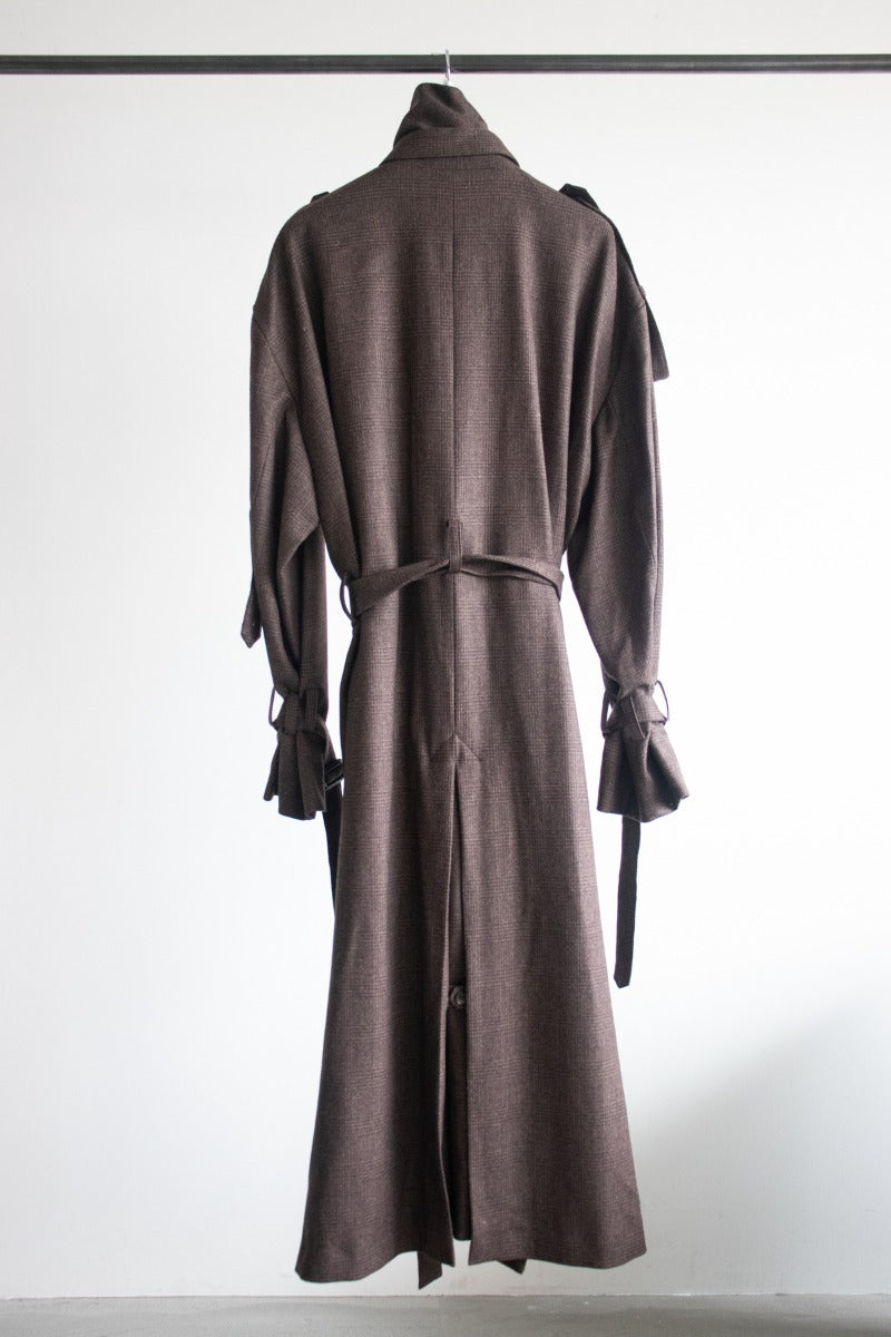 2way stretch wool trench coat