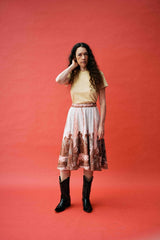 pile jacquard skirt