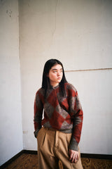 【COMING SOON】 lumpy sleeve argyle pullover