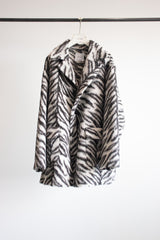 wool alpaca zebra coat