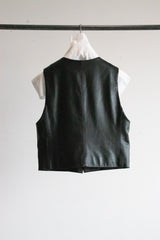 Sheepskin leather gilet