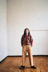 【COMING SOON】 lumpy sleeve argyle pullover