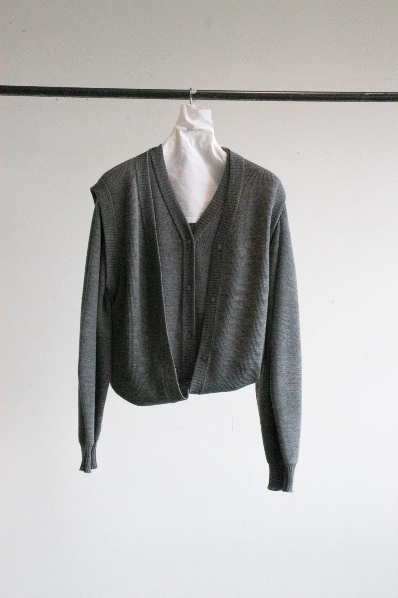 wool ｗ cardigan