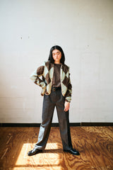 【COMING SOON】 lumpy argyle cardigan