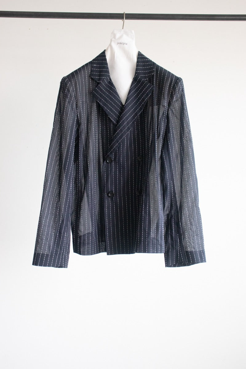 stripe voile jacket