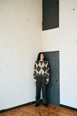 【COMING SOON】 lumpy argyle cardigan