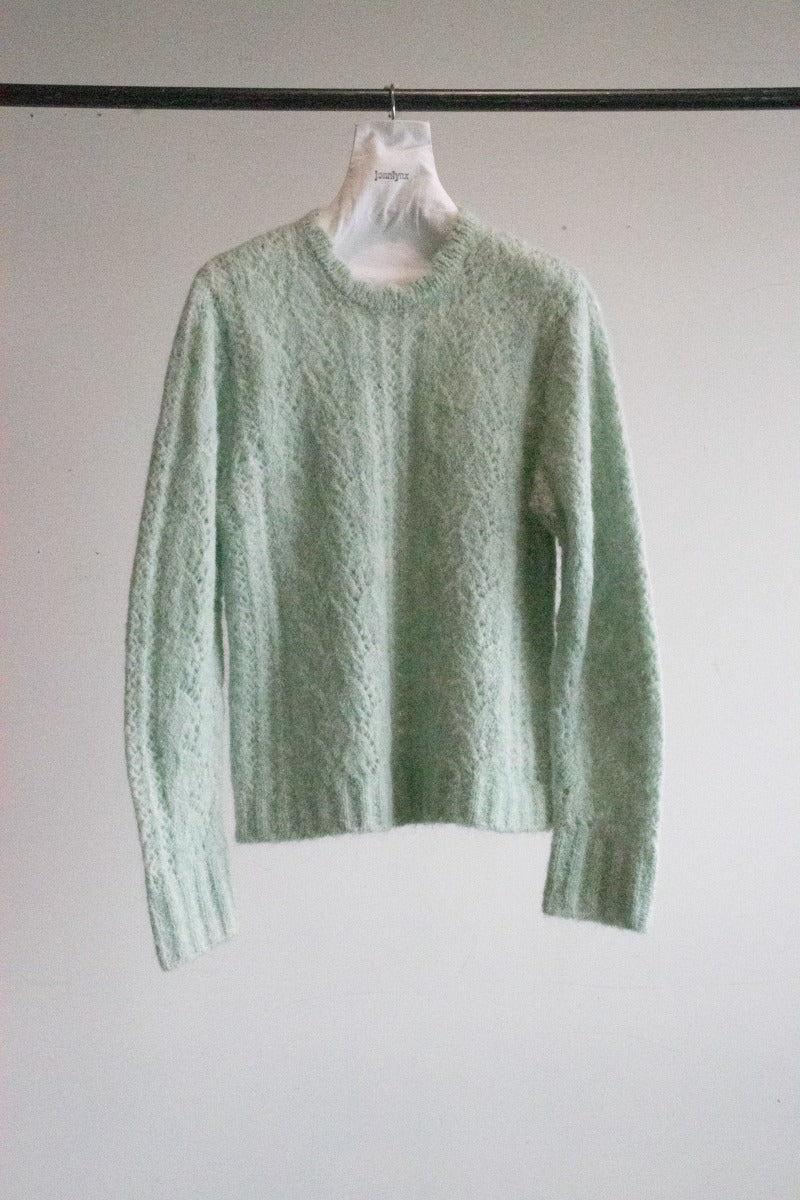 mohair sukashi knit pullover