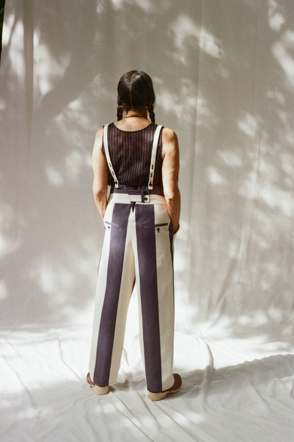 Big Stripe suspender pants