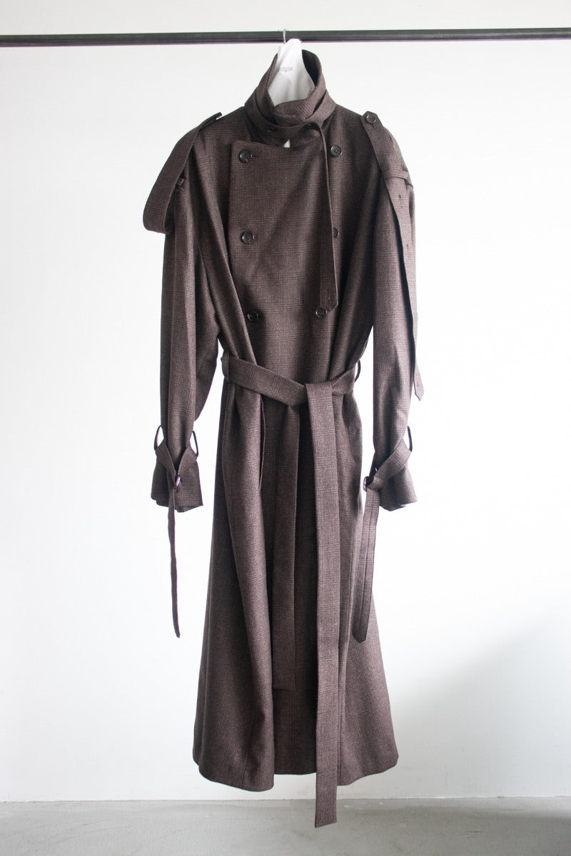 2way stretch wool trench coat