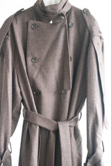 2way stretch wool trench coat