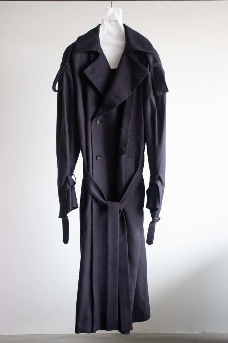 2way stretch wool trench coat