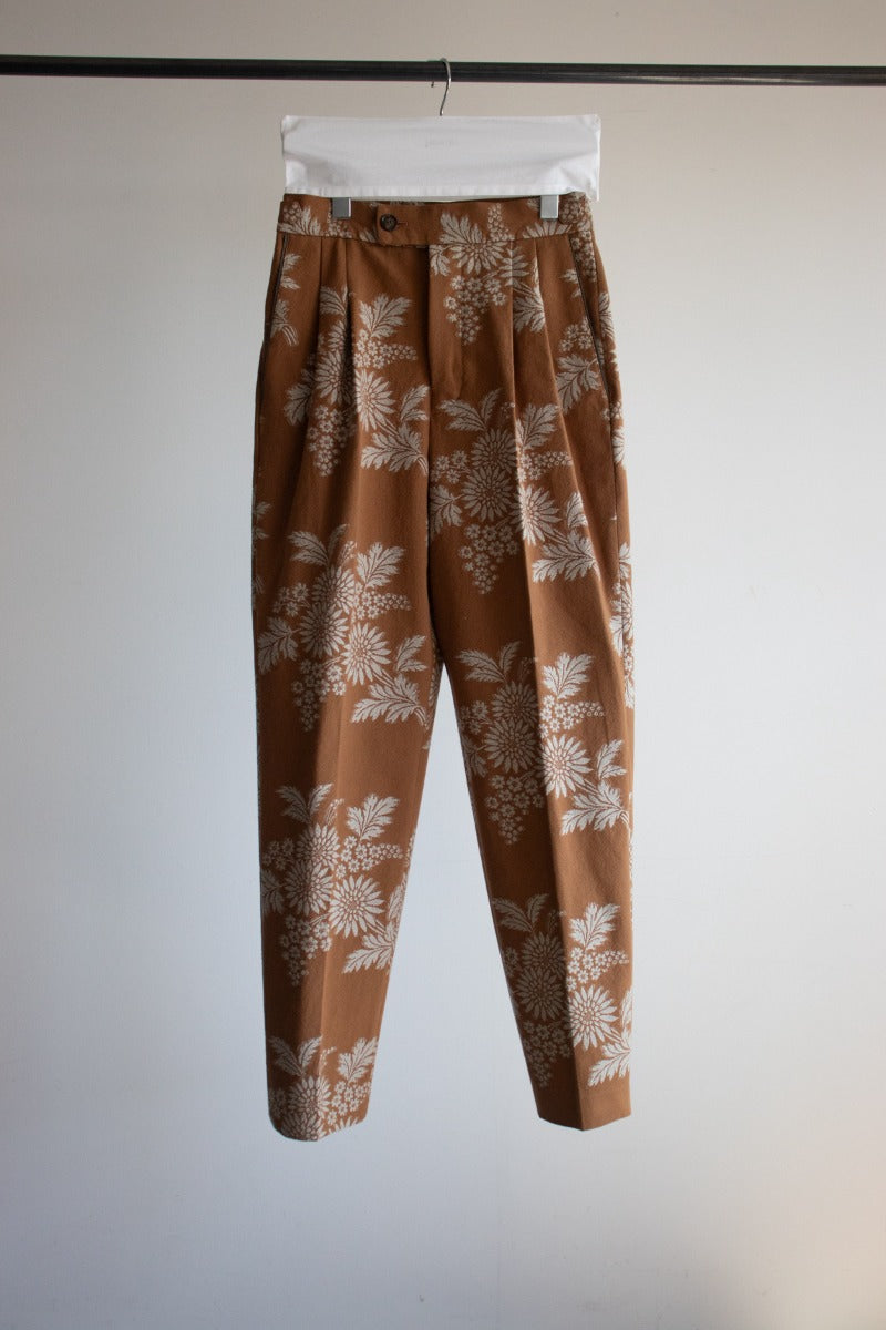 flower jaquard pants