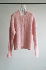 mohair sukashi knit cardigan
