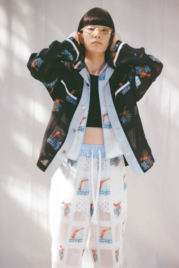 jonnlynx / shiny jacquard jacket ( gold ) | JUQUI Online