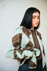 【COMING SOON】 lumpy argyle cardigan