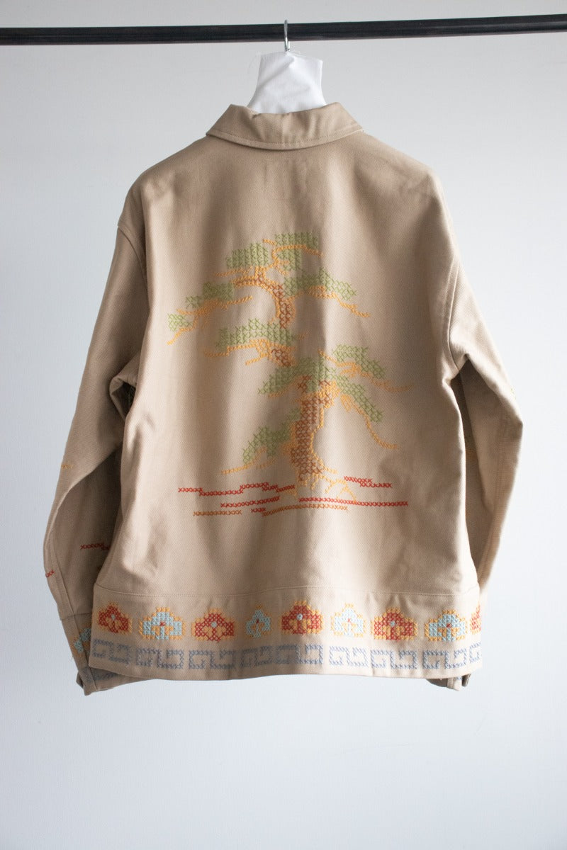 pine tree embroidery jacket