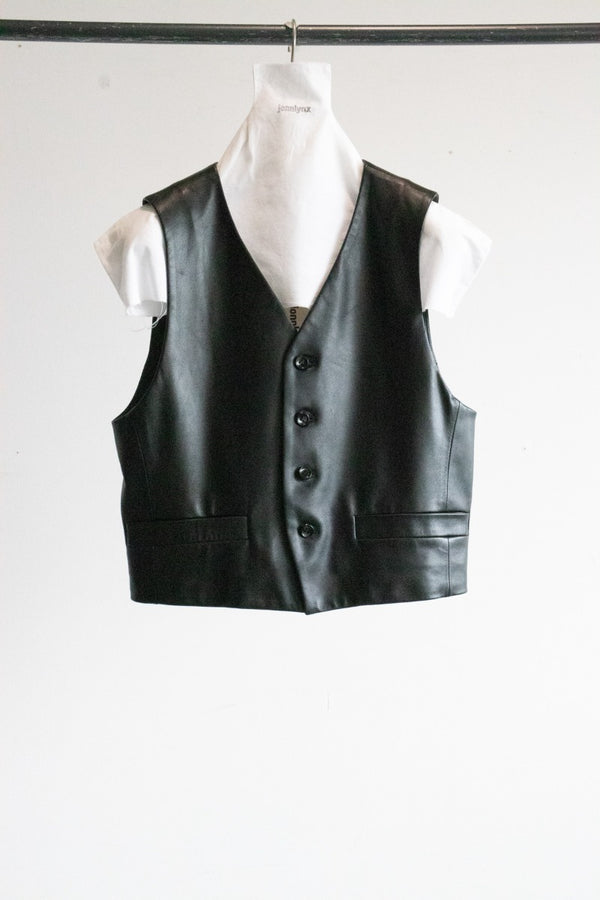 Sheepskin leather gilet