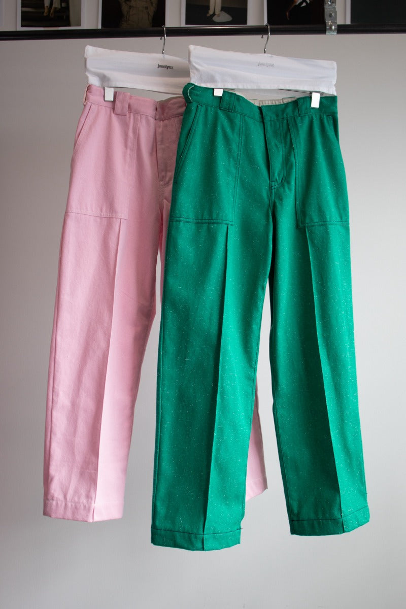 recycling color denim pants
