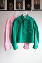 recycling color denim jacket