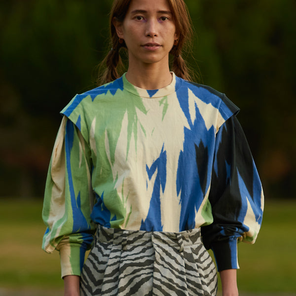 jonnlynx - jonnlynx ジョンリンクス MIX DYE LONG TEE modelpic2-