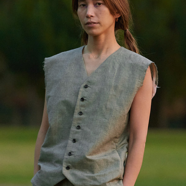 トップス jonnlynx two tone gilet modelpic2-